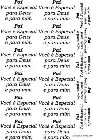 Decalque para Porcelana - Pai Você é...