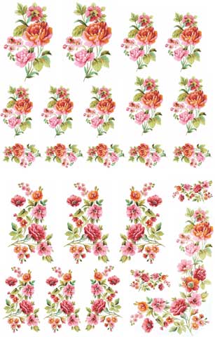 Decalque para Porcelana - Flores Ternura