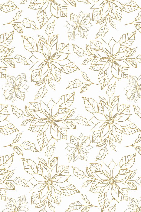 Decalque para Porcelana - Natal Tapete Flor do Espírito Santo METALIZADO DOURADO