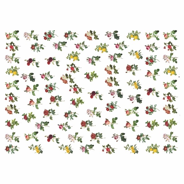 Decalque para Porcelana - Rosas Mini 2cm