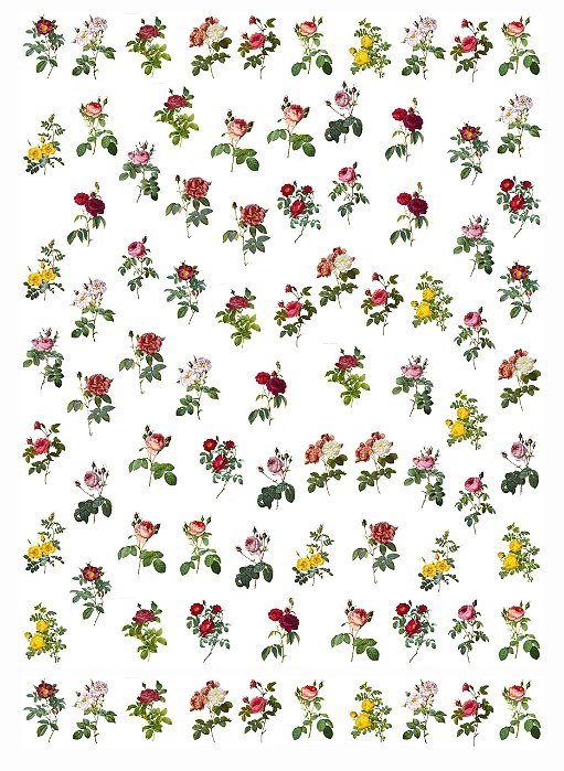 Decalque para Porcelana - Rosas Mini 3cm