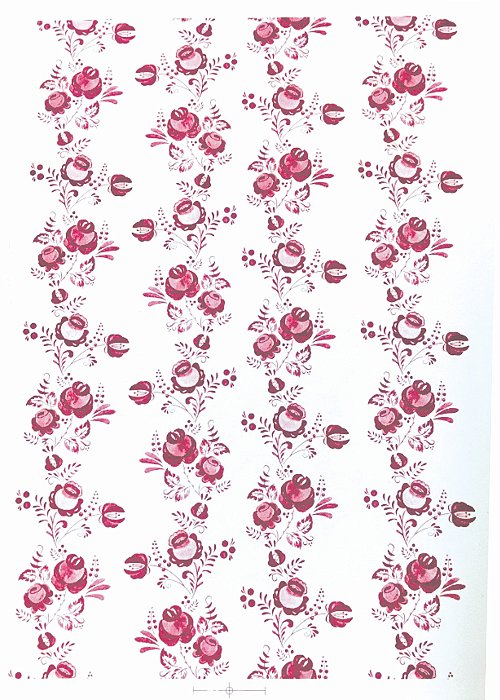 Decalque para Porcelana - Rosas Ornamentais Púrpura