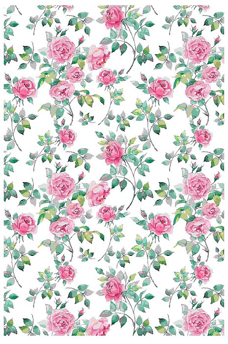 Decalque para Porcelana - Tapete Rosas Inglesas