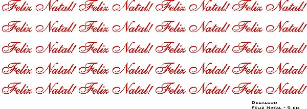 Decalque para Porcelana - Feliz Natal 5cm