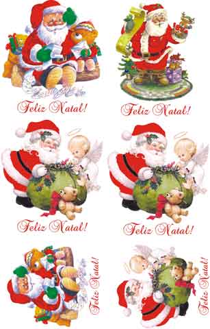 Decalque para Porcelana - Papai Noel 11 e 9cm