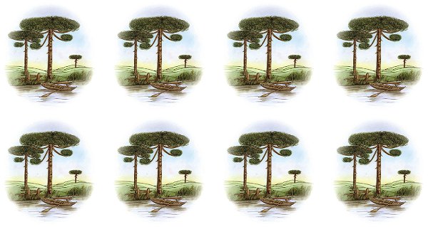 Decalque para Porcelana -Pinheiro Barco 4,5 cm