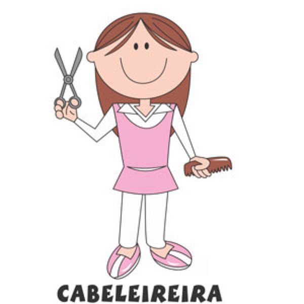 Decalque para Porcelana - Cabeleireira