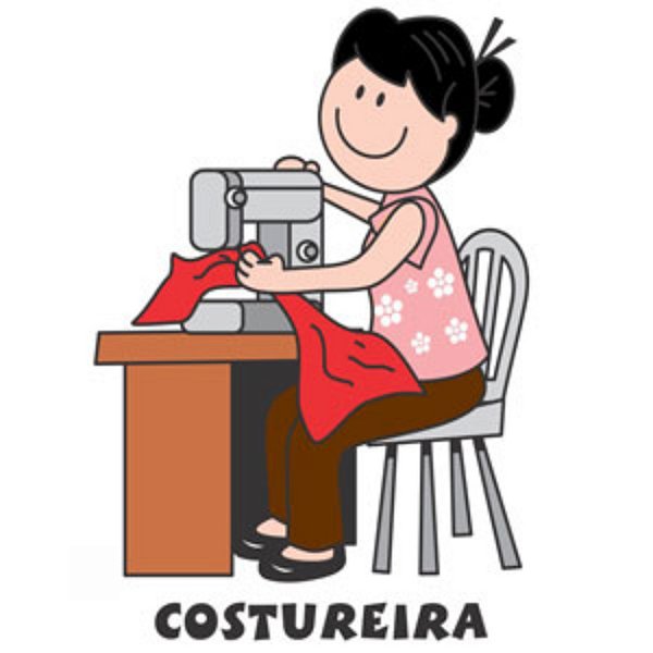 Decalque para Porcelana - Costureira