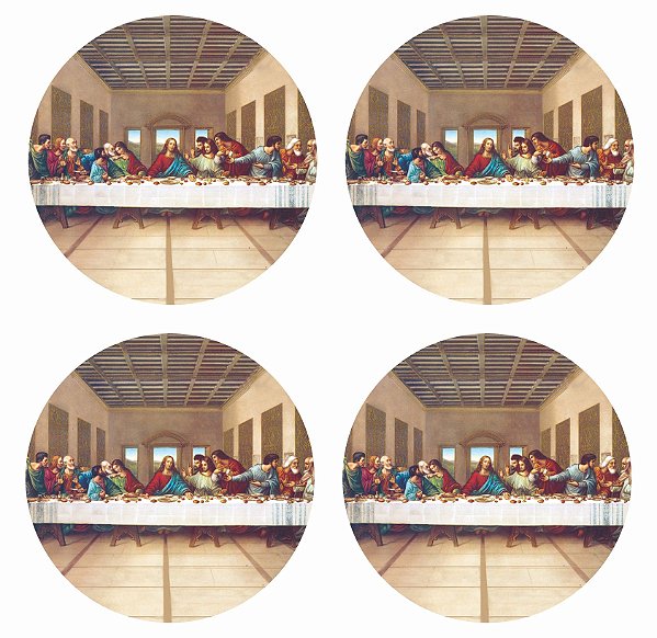 Decalque para Porcelana - Santa Ceia 9,5cm
