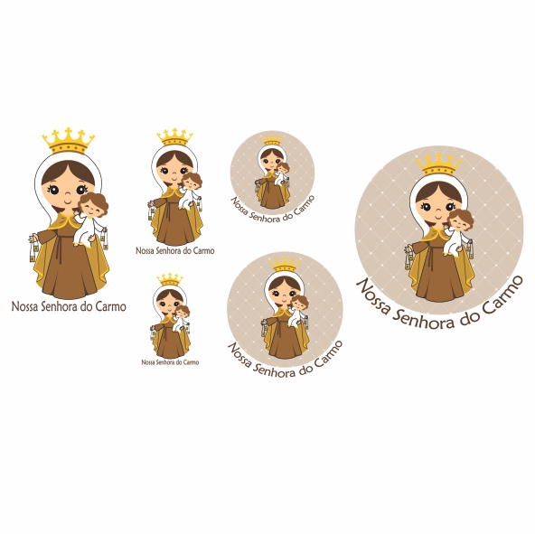 Decalque para Porcelana - Santinhos Nossa Senhora do Carmo