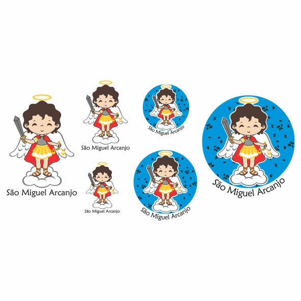 Decalque para Porcelana - Santinhos São Miguel Arcanjo