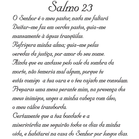 Decalque para Porcelana - Salmo 23 -12cm