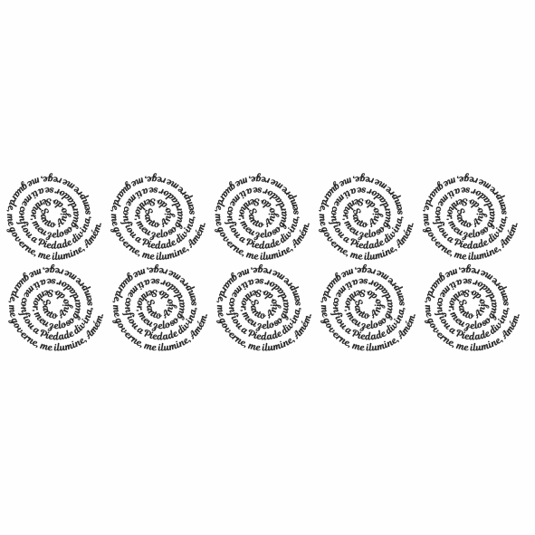 Decalque para Porcelana - Santo Anjo Espiral