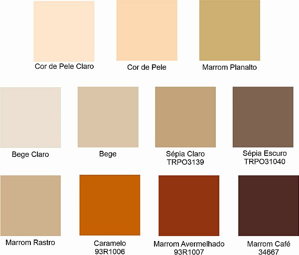 Tintas para Porcelana - Marrons