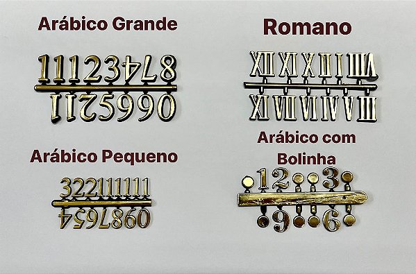 Número para Relógio - Dourado