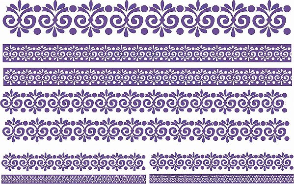 Decalque para Porcelana – Borda Lavandas Vasinhos