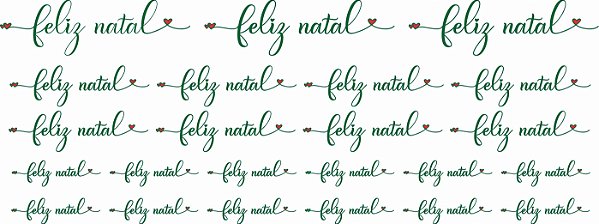Decalque para Porcelana - Feliz Natal Lettering