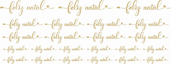 Decalque para Porcelana - Feliz Natal Lettering OURO