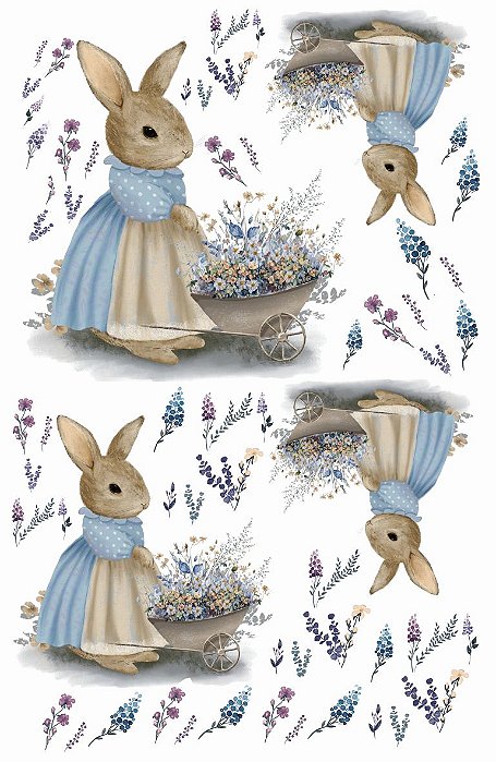 Decalque para Porcelana  - Coelha Vintage