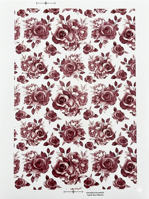 Decalque para Porcelana - Tapete Rosa Charme