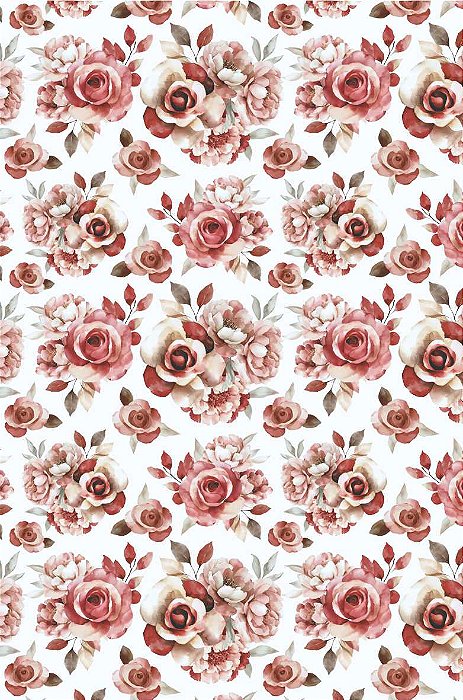 Decalque para Porcelana - Tapete Rosa Charme