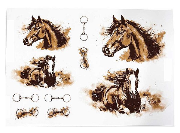 Decalque para Porcelana - Cavalo Pintura
