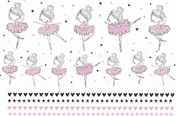 Decalque para Porcelana - Doce Bailarinas