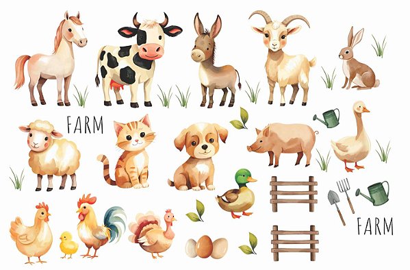 Decalque para Porcelana - Farm