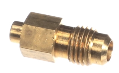 VAL01483 – Válvula Corpo .44-20 THD x 1/4” ODS Reta em Latão (Sem Núcleo)