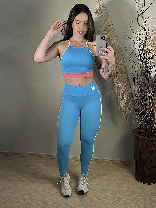 Conjunto Vivane Azul e Rosa