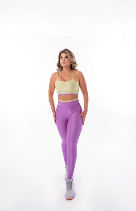 Conjunto Bicolor Lavanda Com Oliva