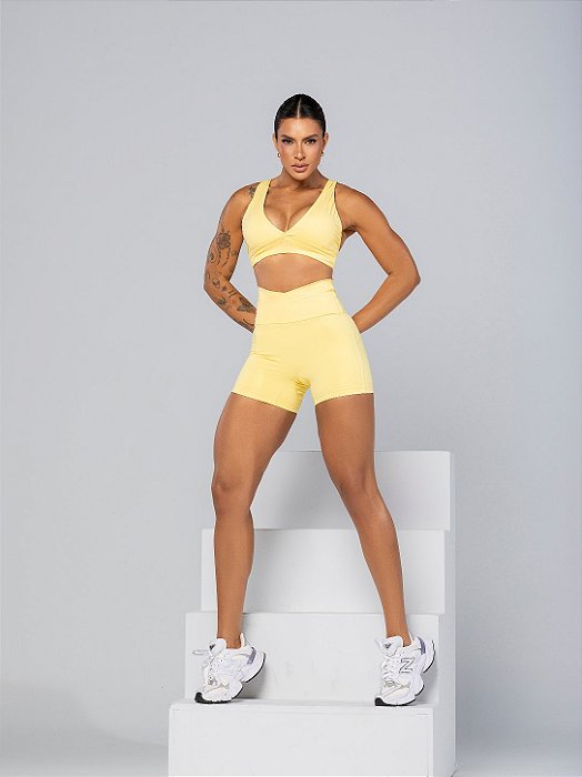 Conjunto Ana Alice Amarelo Manteiga