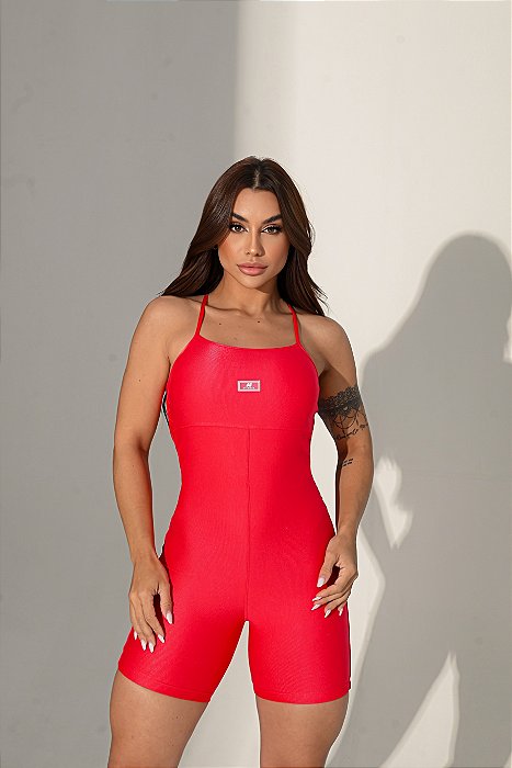 Macaquinho Laura Curto Vermelho