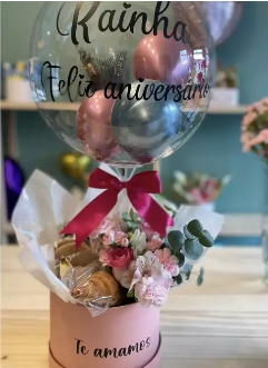 Cesta Flores & Café Personalizada