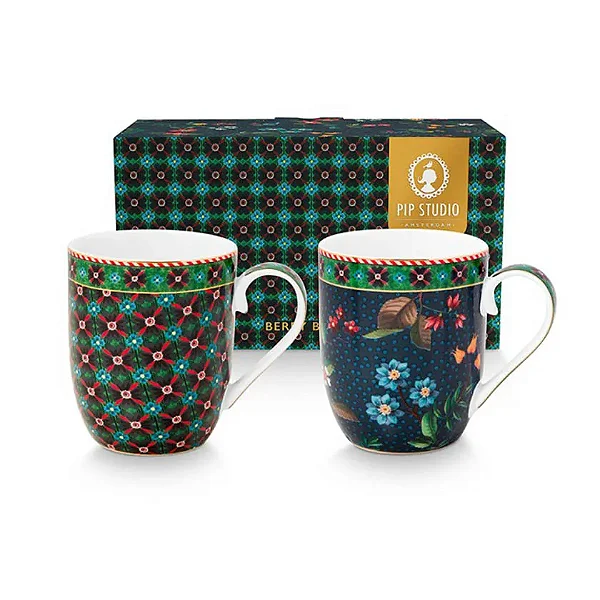 Set/2 Canecas Pequenas - Berry Blues - Pip Studio