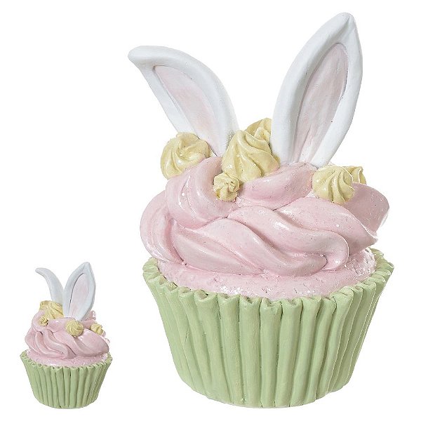 Cupcake orelhilhas verde 15cm
