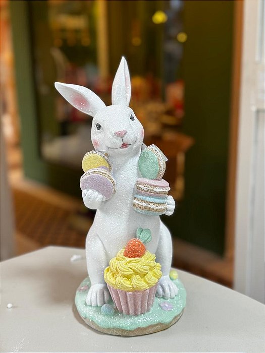 COELHO MACAROONS E CUPCAKE - 34CM