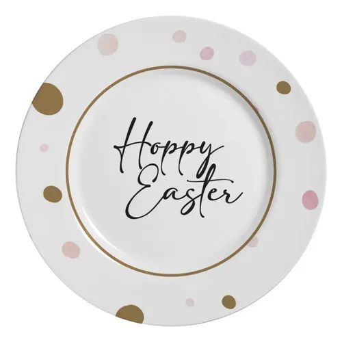 Jogo 6 pratos rasos HAPPY EASTER
