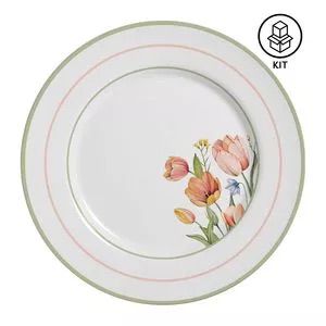 Conjunto de Pratos Tulipas -Florais