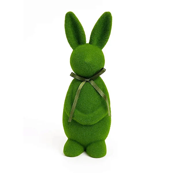 Coelho Decorativo Verde Páscoa 23cm