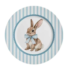 Prato de Sobremesa Laços de Páscoa Azul