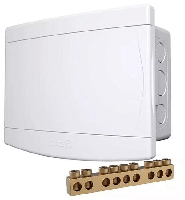 Quadro Centrinho Embutir 6/8 Disjuntor Com Barramento Tigre