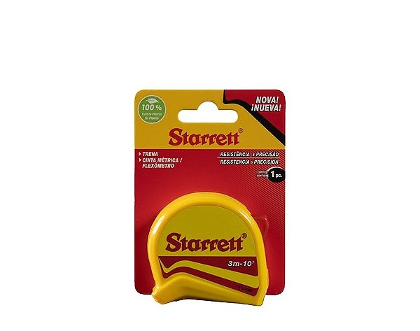 Trena Fita de Bolso Starret 3 Metros Largura 13mm KTS12