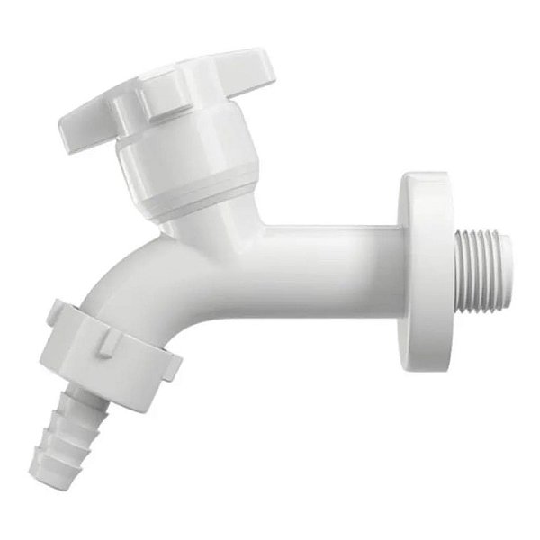 Torneira Parede Uso Geral Hydra Hydramax Branca Com Bico