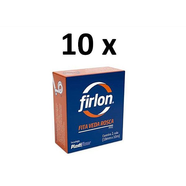 10 Un. Veda Rosca 18mm 10m Firlon