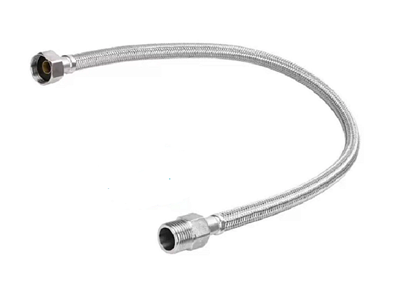 Engate Flexível Trançado Inox 60cm Água Quente Macho Fêmea