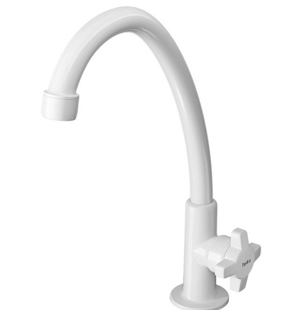 Torneira Cozinha Hydra Mesa Bancada Hydramax 1/4 volta Branca