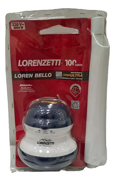 Chuveiro Ducha Lorenbello Azul 5500w 220v C/ Cano Lorenzetti