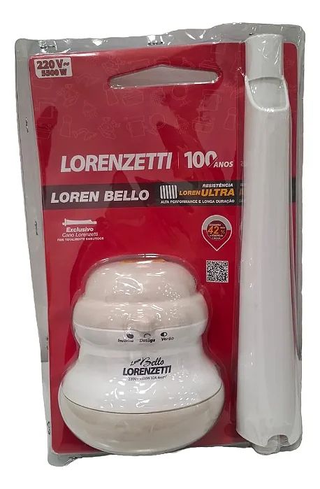 Chuveiro Ducha Lorenbello Bege 5500w 220v C/ Cano Lorenzetti