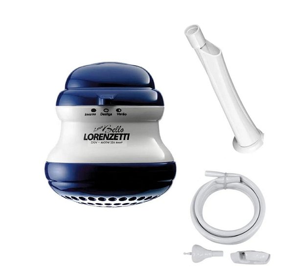 Chuveiro Ducha C/ Cano 4600w 220v Azul Lorenzetti Lorenbello